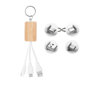 3-in-1 bamboe oplaadkabels