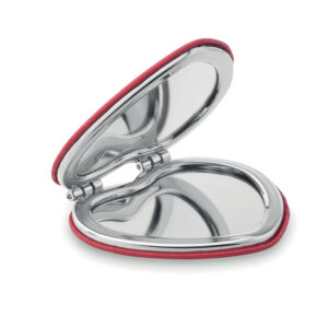 Gadget with logo. Mirror Glow Hart Glow Hart Double mirror gadget with logo Glow Har with magnetic closure. In heart shape with PU cover. Depending on the surface we can use embroidery, engraving, 360° imprint or screenprint.