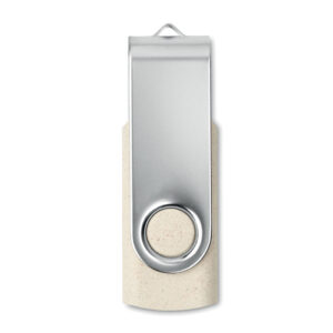 USB Gadget with logo USB stick TECHMATE+ USB Gadget with logo, 16GB USB Flash Drive with protective metal cover and wheat straw and PP casing. Rotate the cover and connect to USB port to start using it. Please contact us for other capacities. Available color: Beige Dimensions: 5,7X1,9X0,9 CM Width: 1.9 cm Length: 5.7 cm Height: 0.9 cm Volume: 0.074 cdm3 Gross Weight: 0.021 kg Net Weight: 0.02 kg Depending on the surface we can use embroidery, engraving, 360° imprint or screen print.
