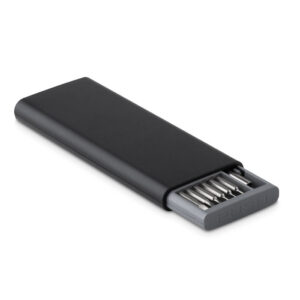 Gadget with logo TOOLBOX. Tool gadget with logo 24 piece small precision screwdriver repair tool kit. Comes in ABS magnetic closure case, with push opening. Depending on the surface we can use embroidery, engraving, 360° imprint or screenprint.