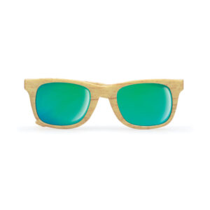 zonnebril houten look