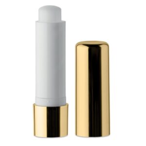 Gadget with logo lip balm UV GLOSS Gadget with logo natural lip balm in UV metallic finish. Dermatologically tested. SPF10. Depending on the surface we can use embroidery, engraving, 360° imprint or screen print.