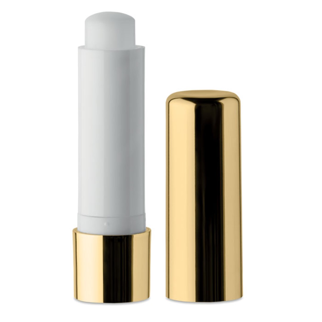 Gadget with logo lip balm UV GLOSS Gadget with logo natural lip balm in UV metallic finish. Dermatologically tested. SPF10. Depending on the surface we can use embroidery, engraving, 360° imprint or screen print.