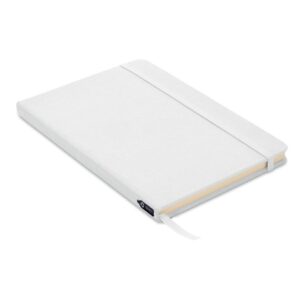 Notebook with logo antibacterial ARCO CLEAN A5 Notebook with logo and antibacterial hard PU cover. With nano silver based active agents inhibiting and preventing the growth of at least 99% of bacteria. Case-bound. 192 lined pages (96 sheets). Matching elastic closure strap and ribbon page-marker. Conforms ISO 22196. Depending on the surface we can use embroidery, engraving, 360° imprint or screen print.