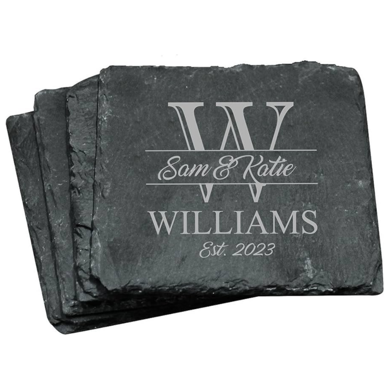 Wine accessoire with logo Apéro coasters SLATE4