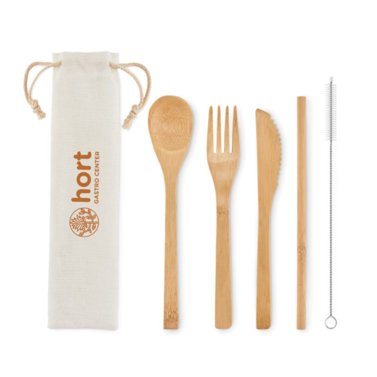 Gadget with logo Bamboo set SETSTRAW