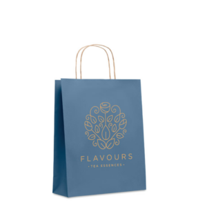 Gadget with logo Bag PAPER TONE M Medium Gift paper (50% recycled) bag with logo. 90 gr/m². Made in EU. Convenient to use carrying items while shopping. Available color: Blue, Red, Beige, Green, White, Black Dimensions: 25X11X32 CM Width: 11 cm Length: 25 cm Height: 32 cm Volume: 0.257 cdm3 Gross Weight: 0.039 kg Net Weight: 0.037 kg Magnus Business Gifts is your partner for merchandising, gadgets or unique business gifts since 1967. Certified with Ecovadis gold!