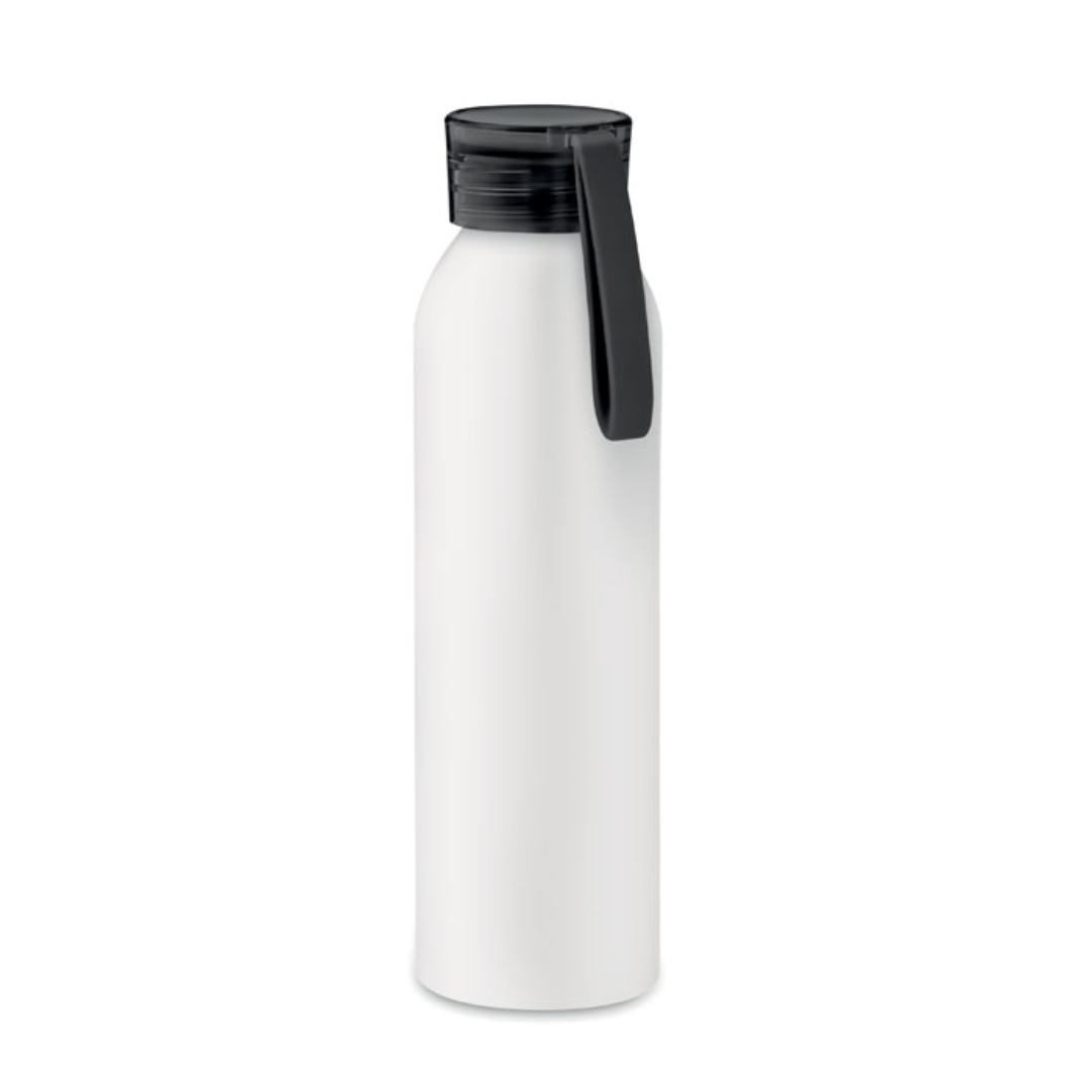 Water bottle with logo NAPIER Single wall aluminium water bottle with logo with PS lid and silicone hanger. Capacity: 600 ml. Leak free. A simple and lightweight bottle is ideal for daily use and thus great to increase your brand exposure. It is important to stay hydrated during the day, so fill this flask with water and keep it with you to stay healthy. Available color: Red, Green, Royal Blue, White, Matt Silver, Black, White/Blue, White/Black, White/Red Dimensions: Ø6X23CM Height: 23 cm Diameter: 6 cm Volume: 1.2 cdm3 Gross Weight: 0.116 kg Net Weight: 0.1 kg Magnus Business Gifts is your partner for merchandising, gadgets or unique business gifts since 1967. Certified with Ecovadis gold!