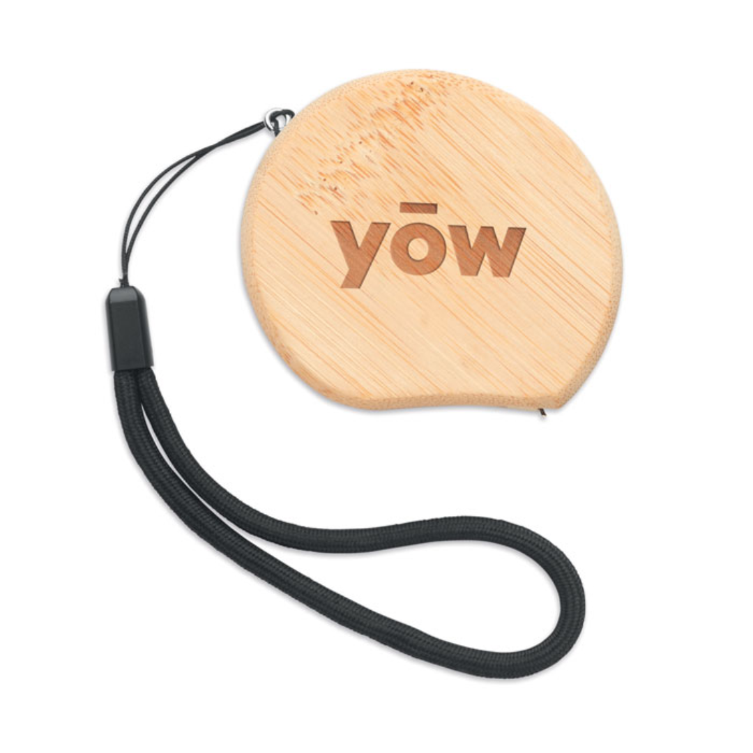 Gadget with Logo Measuring tape SOKUTAI 2M bamboo measuring tape with logo including wrist strap. A useful tool for measuring items with a natural touch thanks to the bamboo casing. Bamboo is a natural product, there may be slight variations in colour and size per item, which can affect the final decoration outcome. Available color: Wood Dimensions: 23,5X6X2CM Width: 6 cm Length: 23.5 cm Height: 2 cm Volume: 0.13 cdm3 Gross Weight: 0.059 kg Net Weight: 0.05 kg Magnus Business Gifts is your partner for merchandising, gadgets or unique business gifts since 1967. Certified with Ecovadis gold!