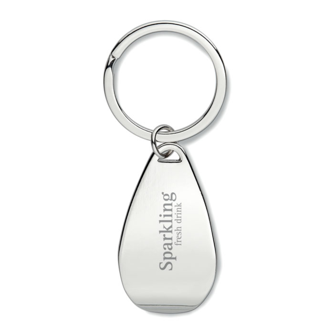 Gadget with logo Key ring HANDY Metal key ring with logo with bottle opener. With this Key ring you can open any bottle wherever you are. Available color: Shiny Silver Dimensions: 8,5X2,9X0,9 CM Width: 2.9 cm Length: 8.5 cm Height: 0.9 cm Volume: 0.054 cdm3 Gross Weight: 0.035 kg Net Weight: 0.026 kg Magnus Business Gifts is your partner for merchandising, gadgets or unique business gifts since 1967. Certified with Ecovadis gold!