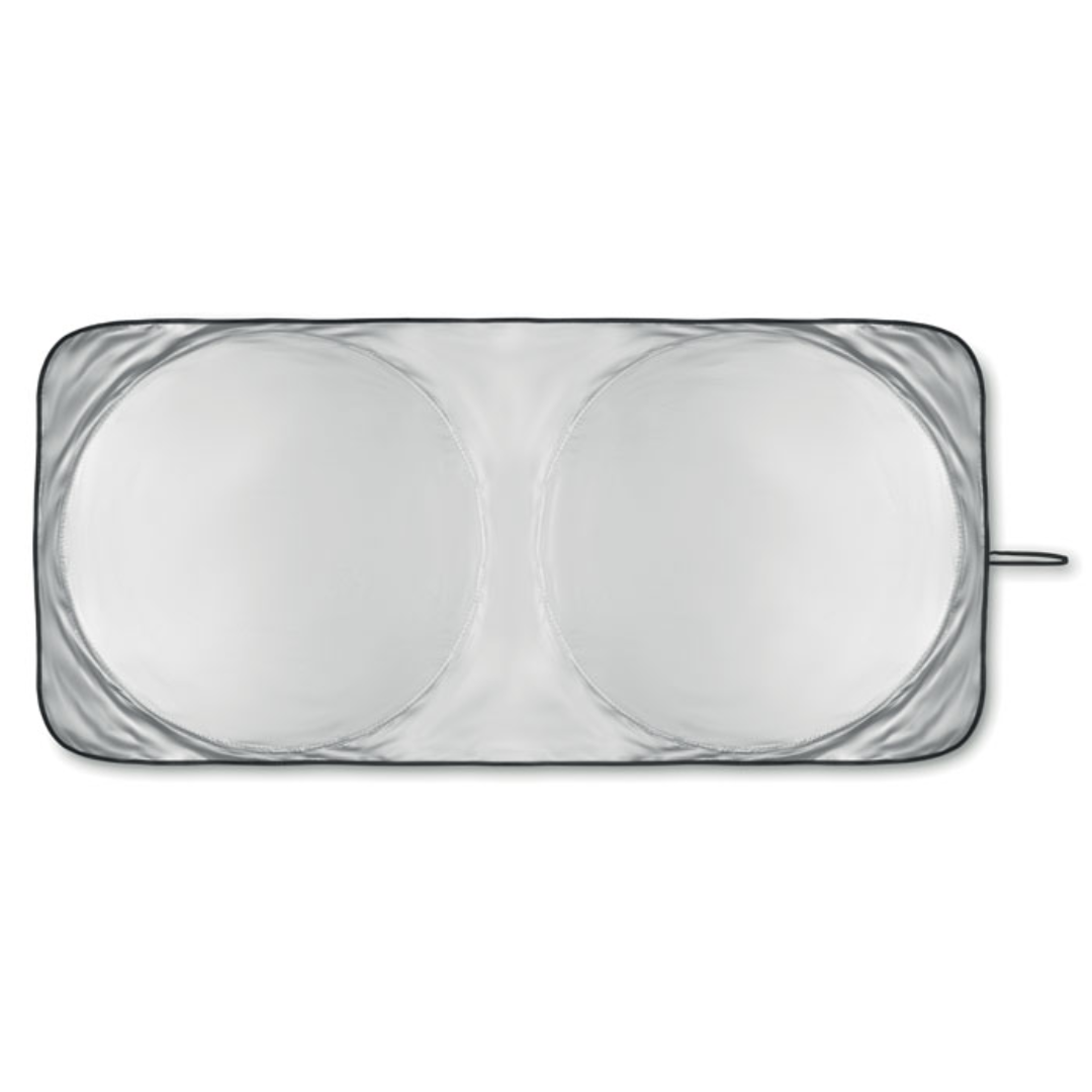 Gadget with logo Sun car visor OMBRA POUCH Foldable sun car visor with logo in 170T polyester including pouch. Available color: Matt Silver Dimensions: 147X69CM Width: 69 cm Length: 147 cm Volume: 0.65 cdm3 Gross Weight: 0.132 kg Net Weight: 0.116 kg Magnus Business Gifts is your partner for merchandising, gadgets or unique business gifts since 1967. Certified with Ecovadis gold!