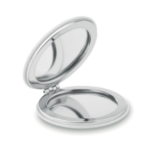 Gadget with logo Mirror GLOW ROUND Double mirror with logo with magnetic closure in round shape with PU cover. Available color: White, Black Dimensions: Ø6X0.5CM Height: 0.5 cm Diameter: 6 cm Volume: 0.112 cdm3 Gross Weight: 0.053 kg Net Weight: 0.037 kg Magnus Business Gifts is your partner for merchandising, gadgets or unique business gifts since 1967. Certified with Ecovadis gold!