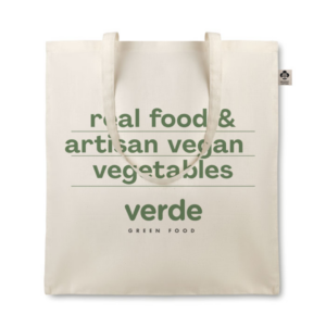 Gadget with logo Bag ORGANIC COTTONEL Organic cotton shopping bag with logo with long handles. 105 gr/m². Made from organic cotton produced under a certified label. Available color: Beige Dimensions: 38X42CM Width: 42 cm Length: 38 cm Volume: 0.204 cdm3 Gross Weight: 0.049 kg Net Weight: 0.045 kg Magnus Business Gifts is your partner for merchandising, gadgets or unique business gifts since 1967. Certified with Ecovadis gold!