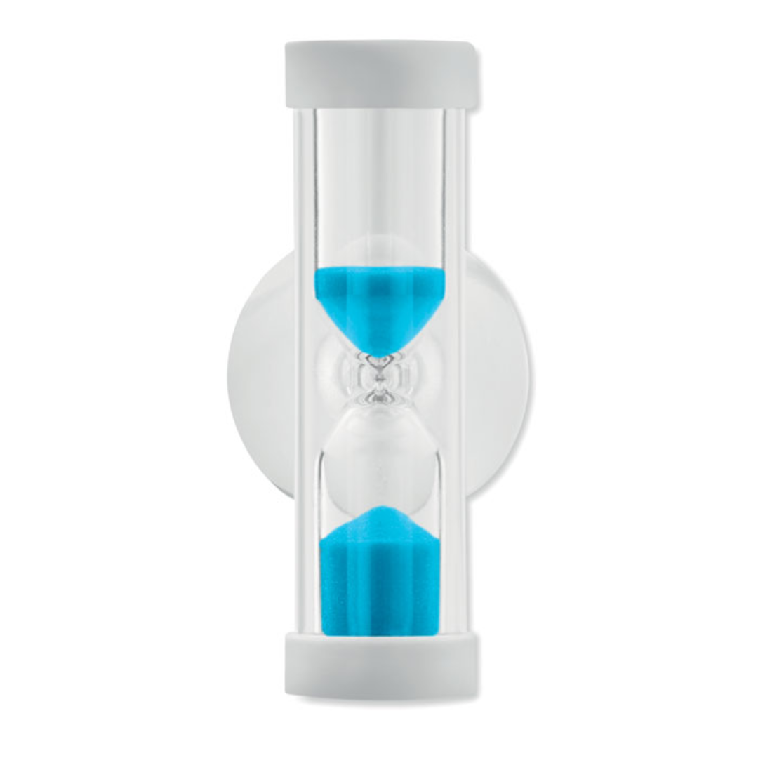 Gadget with logo Shower timer QUICKSHOWER 3,5-4 minute shower sand timer with suction cup. Available color: Blue, Lime Dimensions: Ø2,5X6CM Height: 6 cm Diameter: 2.5 cm Volume: 0.08 cdm3 Gross Weight: 0.013 kg Net Weight: 0.01 kg Magnus Business Gifts is your partner for merchandising, gadgets or unique business gifts since 1967. Certified with Ecovadis gold!