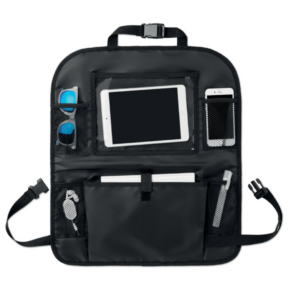 Gadget with logo Car organizer TIDY UP CAR Car organizer for the back of the seat with several compartments in 420D polyester. Available color: Black Dimensions: 44,5X51,5 CM Width: 51.5 cm Length: 44.5 cm Volume: 1.801 cdm3 Gross Weight: 0.192 kg Net Weight: 0.168 kg Magnus Business Gifts is your partner for merchandising, gadgets or unique business gifts since 1967. Certified with Ecovadis gold!