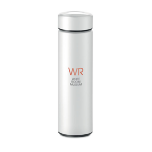 Water bottle with logo PATAGO Double wall stainless steel insulating vacuum flask with additional tea infuser. Capacity 425 ml. Leak free. Available color: White, Red, Turquoise, Blue, Matt Silver, Black Dimensions: Ø6X22.5CM Height: 22.5 cm Diameter: 6 cm Volume: 1.406 cdm3 Gross Weight: 0.31 kg Net Weight: 0.257 kg Magnus Business Gifts is your partner for merchandising, gadgets or unique business gifts since 1967. Certified with Ecovadis gold!