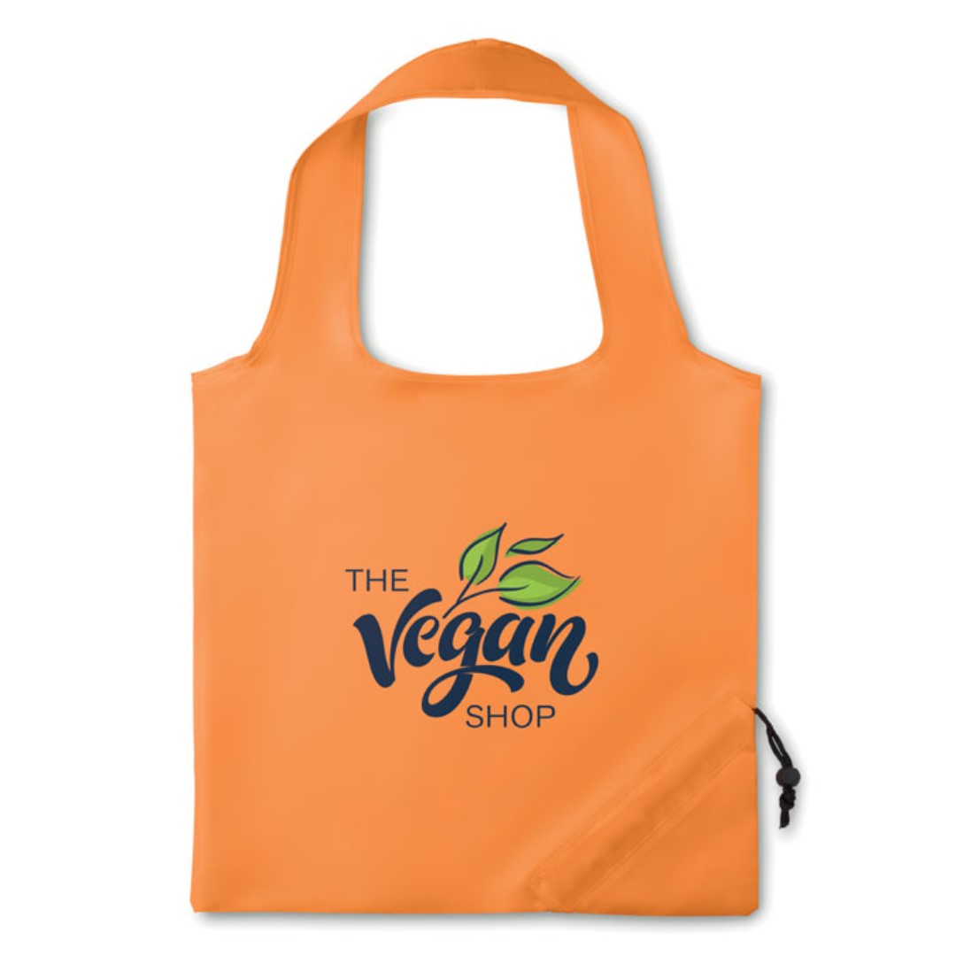 Tote bag with logo FRESA SOFT FRESA SOFT tote bag with logo 105 gr/m². Foldable shopping bag in cotton with short handles with drawstring closure on pouch. Produced under a certified standard for the use of harmful substances in textile. Depending on the surface we can use embroidery, engraving, 360° imprint or screen print.
