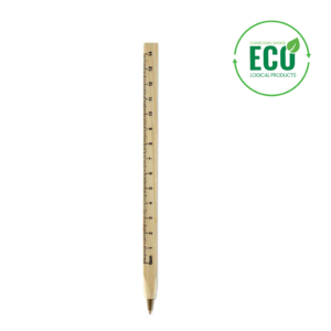 Pen with logo WOODAVE Wooden ruler pen. Blue ink. Available color: Wood Dimensions: 18X0,9X0,9 CM Width: 0.9 cm Length: 18 cm Height: 0.9 cm Volume: 0.029 cdm3 Gross Weight: 0.012 kg Net Weight: 0.011 kg Depending on the surface we can use embroidery, engraving, 360° imprint or screen print.