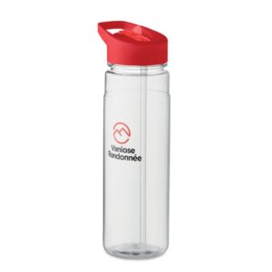 Water bottle with logo ALABAMA Water bottle with logo in RPET. Drinking bottle in RPET and PP flip-top lid with straw. Capacity: 650ml. Not suitable for carbonated drinks. We use different printing techniques to add your logo. Depending on the surface we can use embroidery, engraving, 360° imprint or screenprint. Magnus Business Gifts is your partner for merchandising, gadgets or unique business gifts to match your company, school or sports organisation. Completely adapted to your customers, suppliers and team members. That is the DNA of Magnus Business Gifts. This has been so since 1967. Magnus Business Gifts anticipated on what society expects today: focus on corporate social responsibility. This endeavor that was rewarded with an Ecovadis gold certificate at the end of 2022. Combined with our top service, if required, without extra service for low budget solutions.