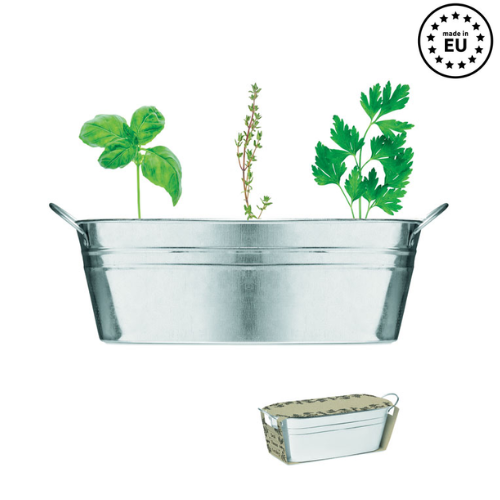 Gadget with logo Zinc tub MIX SEEDS