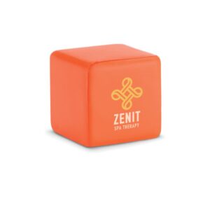 Gadget with logo Anti-stress SQUARAX Gadgets with logo Anti-stress in square shape. PU material. Depending on the surface we can use embroidery, engraving, 360° imprint or screenprint.