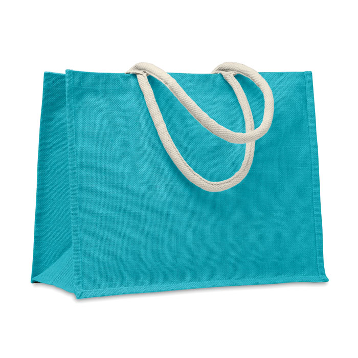 Jute tas met katoenen hengsels