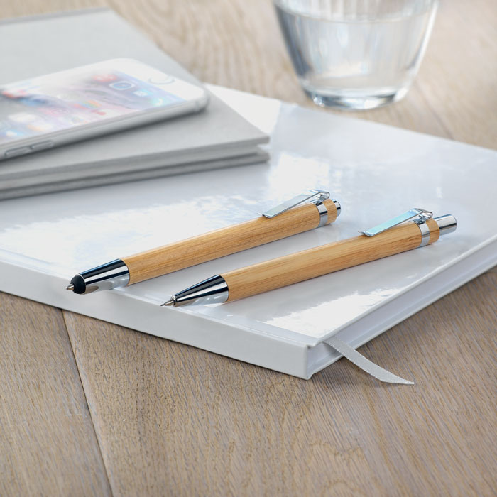 Pen and pencil set with logo BAMBOOSET – Image 6