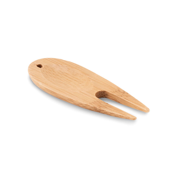 BOGEY Bamboo golf divot tool with logo  |Magnus Business Gifts