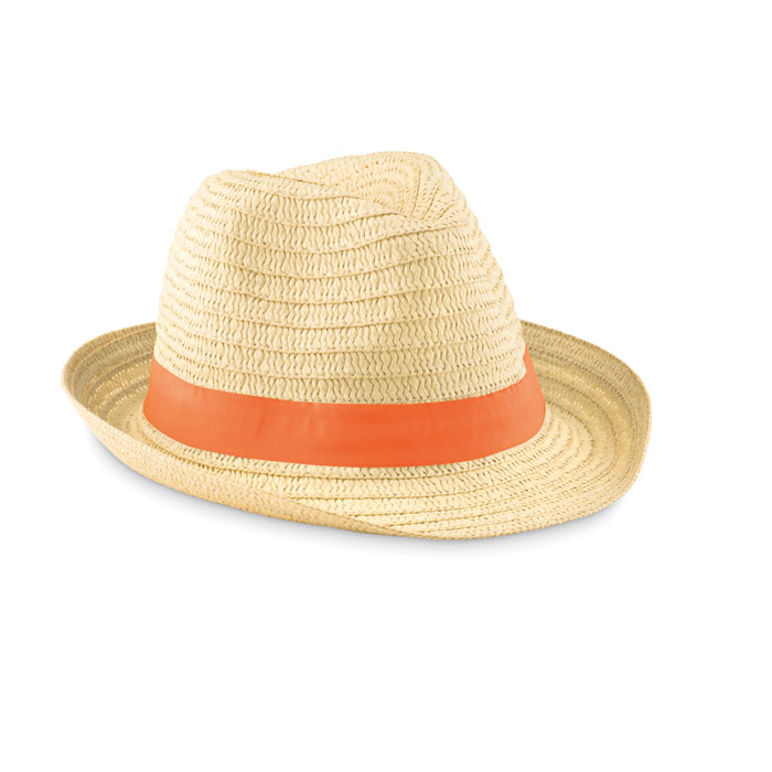 Paper straw hat Boogie with logo |Magnus Business Gifts - Image 6