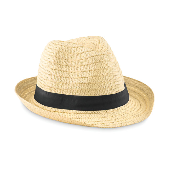 Paper straw hat Boogie with logo |Magnus Business Gifts - Image 2