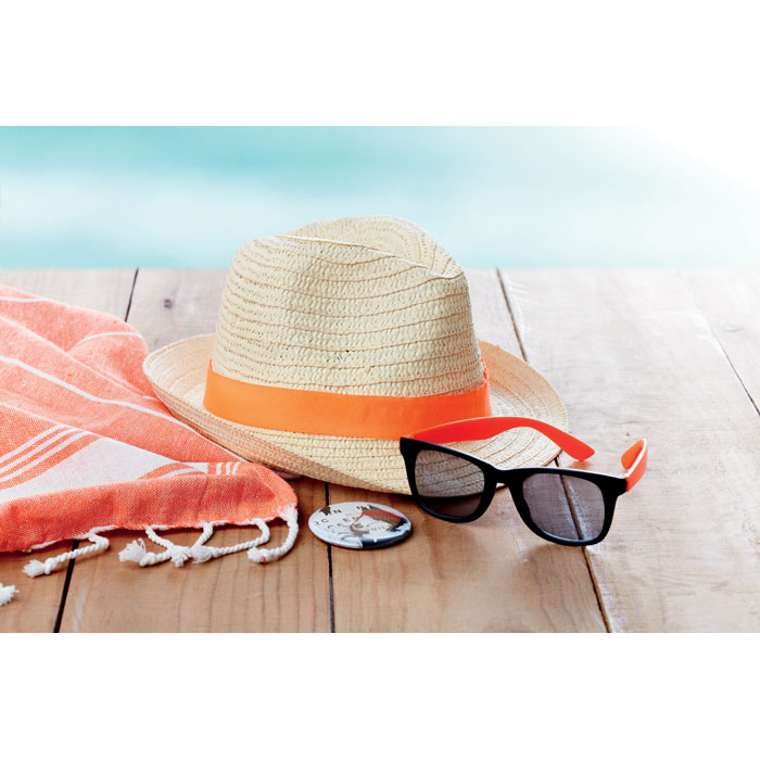 Paper straw hat Boogie with logo |Magnus Business Gifts - Image 7