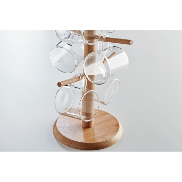 Gadget with logo Bamboo holder set BOROCUPS - Image 4