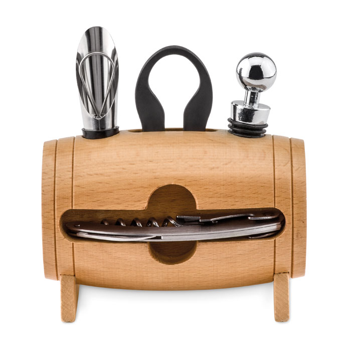 Wine accessoire with Logo Wooden stand BOTA – Image 3