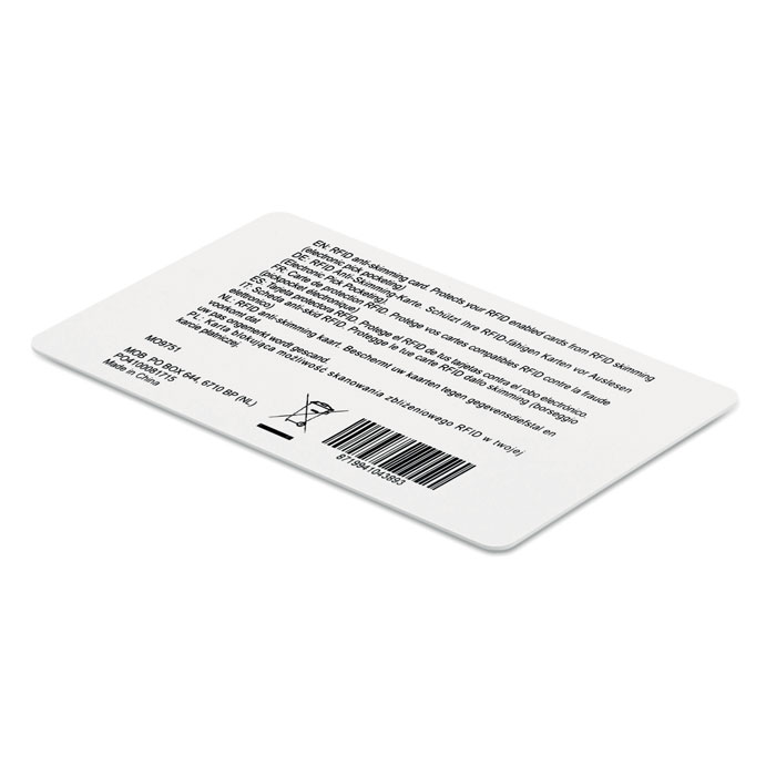 Travel gadget with logo anti-skimming card CUSTOS RFID - Image 4