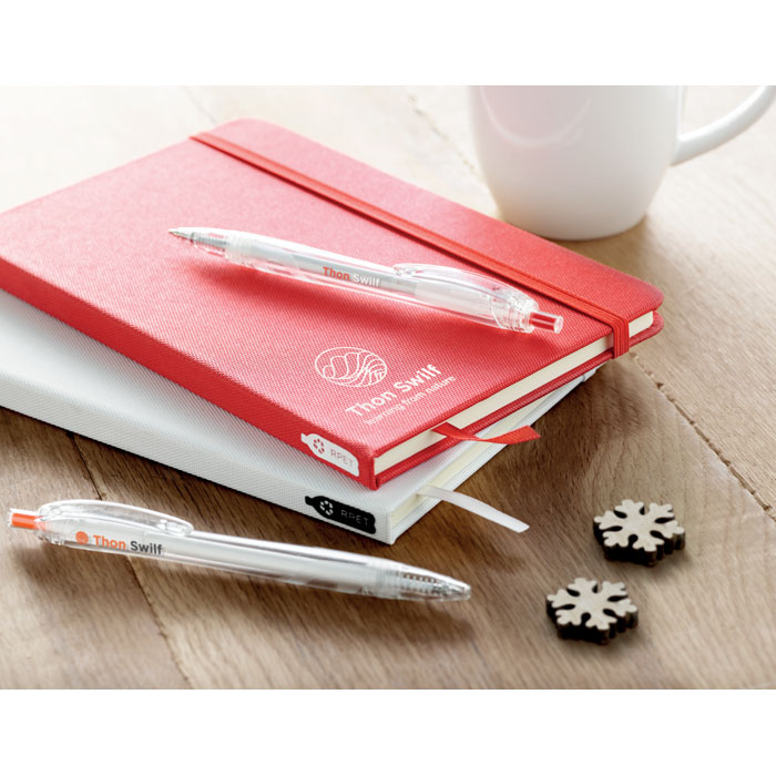 NOTE RPET A5 notebook with logo - Image 12