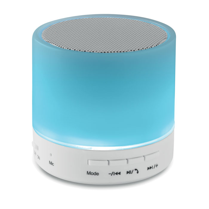 Audio gadget with logo Bluetooth speaker ROUND WHITE – Image 4
