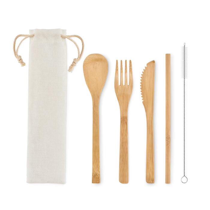 Gadget with logo Bamboo set SETSTRAW – Image 3