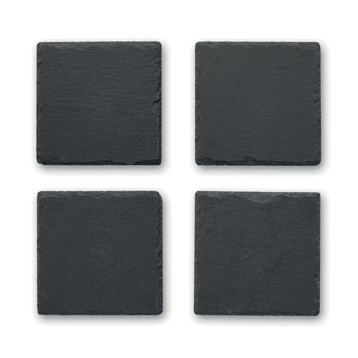 Wine accessoire with logo Apéro coasters SLATE4 - Image 4