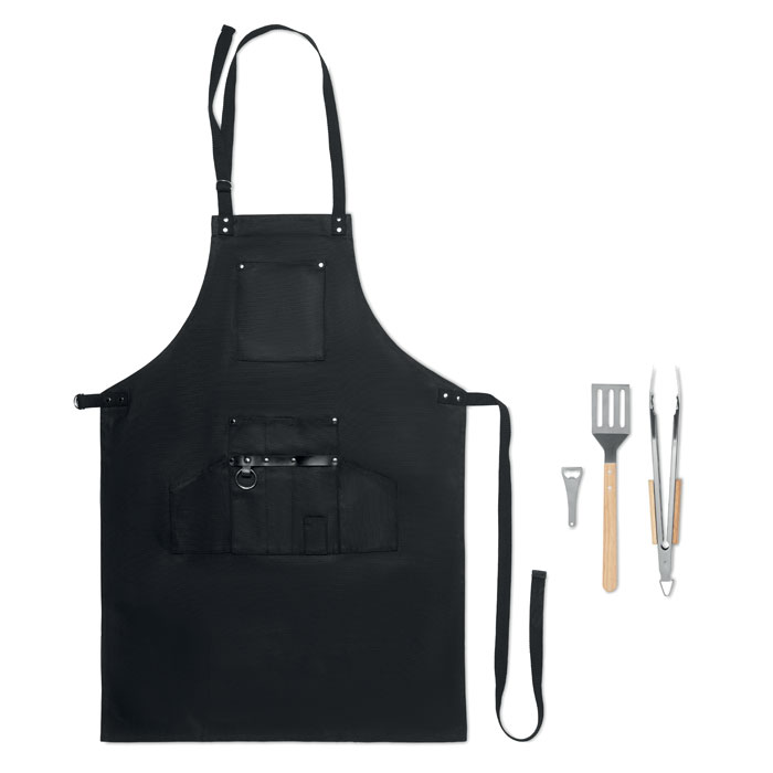 Gadget with logo Apron set SOUS CHEF – Image 3