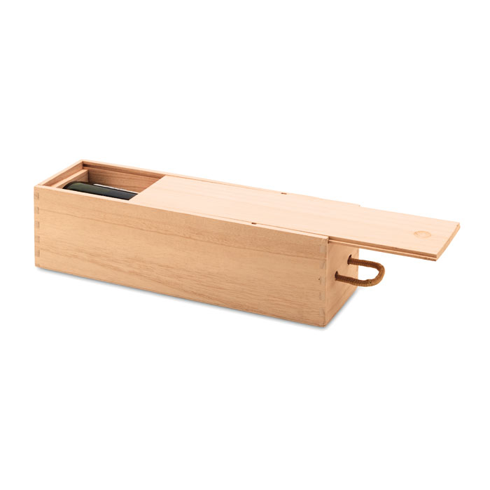 Wine accessoire with logo Wooden crate VINBOX - Image 5
