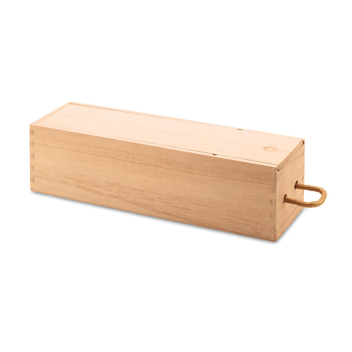 Wine accessoire with logo Wooden crate VINBOX - Image 6
