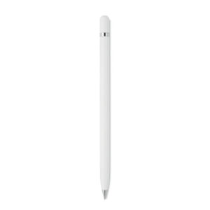 Pen with logo INKLESS Pen with logo in aluminium. The pen writes with the metal alloy tip. Long lasting pen. Available colors: White, Black Dimensions: Ø1X17 CM Height: 17 cm Diameter: 1 cm Volume: 0.031 cdm3 Gross Weight: 0.024 kg Net Weight: 0.02 kg Depending on the surface we can use embroidery, engraving, 360° imprint or screen print.