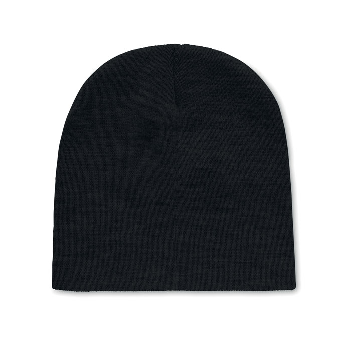 Gadget with logo Beanie MARCO RPET Gadget with logo Unisex Beanie knitted in soft stretchable RPET polyester . Available colors: Blue, Black, White/Black Dimensions: Ø20X21CM Height: 21 cm Diameter: 20 cm Volume: 0.458 cdm3 Gross Weight: 0.059 kg Net Weight: 0.056 kg Depending on the surface we can use embroidery, engraving, 360° imprint or screen print.