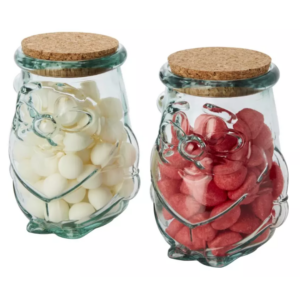 Gadget 2-piece container set in recycled glass Airoel 2-piece recycled glass set featuring two 650 ml dry food containers with cork lid. Made from 2 glass bottles. Recycled glass is manufactured using less energy, raw material, and additives, than what is required for making traditional glass. Magnus Business Gifts is your partner for merchandising, gadgets or unique business gifts since 1967. Certified with Ecovadis gold!