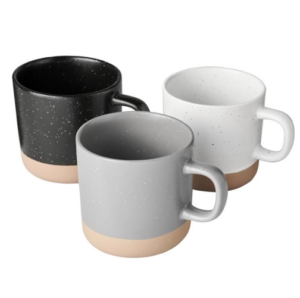 Mug with logo Pascal. Mug with logo made out of ceramic with unglazed bottom. Volume capacity 360 ml. Dishwasher safe (at least 125 washing cycles) We use different printing techniques to add your logo. Depending on the surface we can use embroidery, engraving, 360° imprint or screen print.
