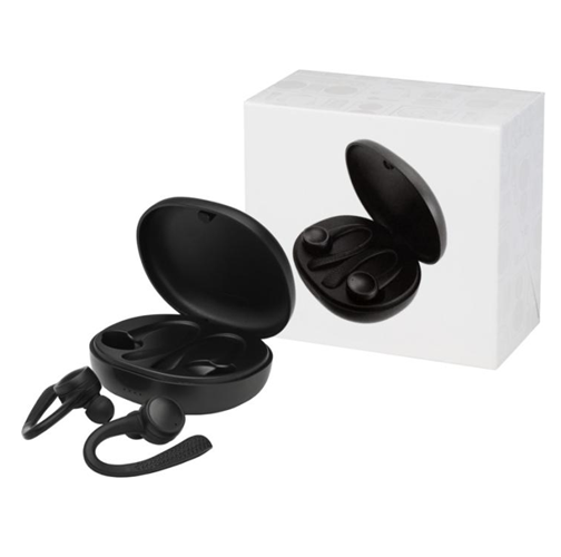 Audio gadget with logo Bluetooth earbuds Quest – Image 3