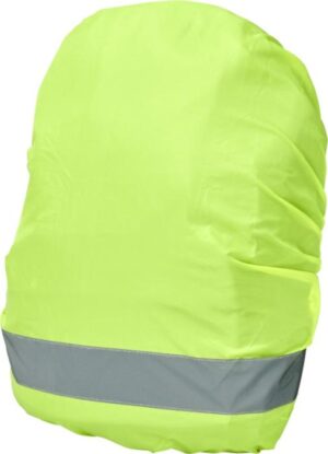 Gadget with logo Safety cover backpack Marie Gadget with logo Velcro Safety cover backpack with logo - Neon Yellow Ideal safety cover for bags of cyclists, hikers, commuters, etc. An extra flexible safety accessory that increases visibility while keeping the contents of the bag dry. Made of high quality waterproof WP 600 lime green fluorescent material with reflective foil. Selected parameters are tested according to EN 13356:2001 Type 2. Polyester. Depending on the surface we can use embroidery, engraving, 360° imprint or screenprint.
