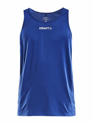 Rush M sports singlet with logo This sports singlet with logo is a lightweight singlet made of functional fabric. Club Cobolt, Navy, Bright Red, Team Green, White, Black Offers efficient moisture transport and cooling. Comes with racerback and embossed details. Perfect for branding with club, sponsor or company logos.