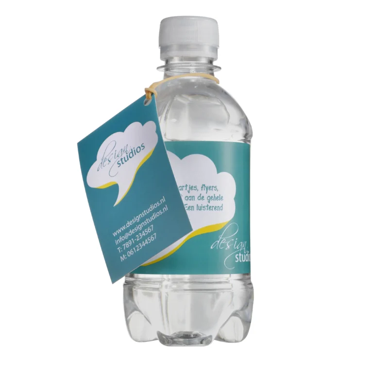 Gadget with logo business card water bottle