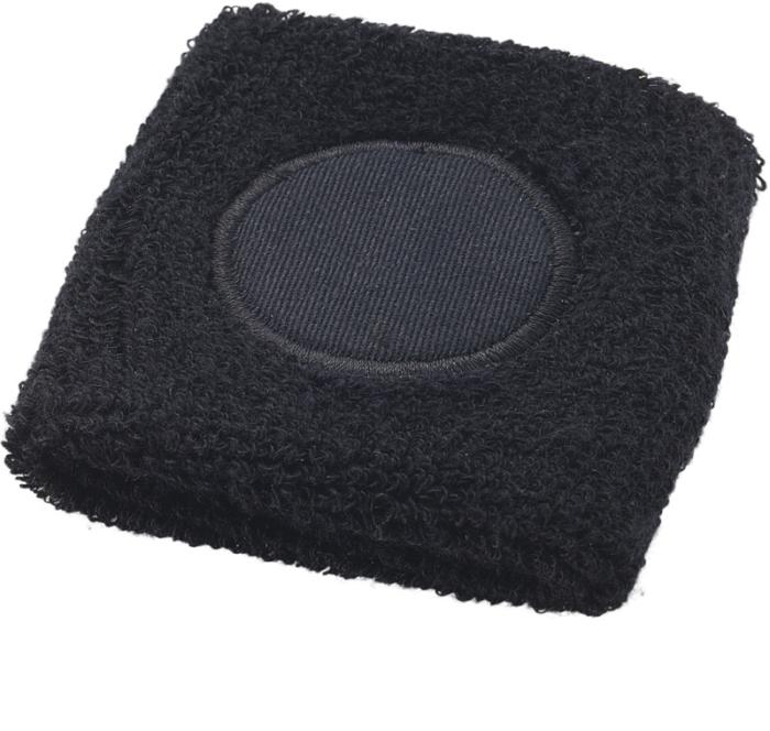 Sports wristband with logo Sports wristband with logo soft and absorbing. Comes in cotton in available colors: Black, purple, white